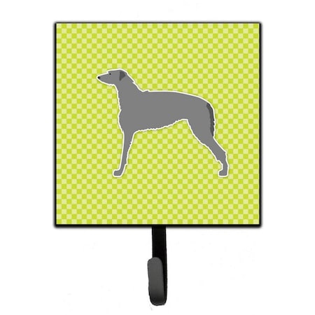 Micasa Scottish Deerhound Checkerboard Green Leash or Key Holder MI227561